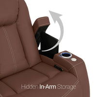 Seatcraft Republic Sofa Italian Leather, Powered Headrest, Power Recline