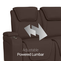 Seatcraft Concerto Heat & Massage Sofa, Italian Leather, Powered Headrest, Powered Lumbar, Power Recline