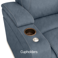 Seatcraft Vienna Sofa & Loveseat Italian Leather, Powered Headrest & Lumbar, Power Recline