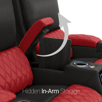 Apex CoolZeroᵀᴹ Italian Leather Two-Tone Home Theater Seating