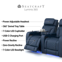 Luminis 365 Top Grain Leather Home Theater Seating