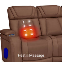 Endeavour HeatZeroᵀᴹ Italian Leather Home Theater Loveseat