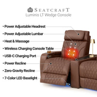 Luminis LT HeatZeroᵀᴹ Wedge Console Home Theater Seating