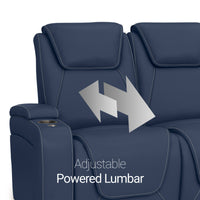 Seatcraft Concerto Heat & Massage Sofa, Italian Leather, Powered Headrest, Powered Lumbar, Power Recline