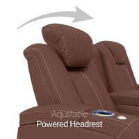 Seatcraft Republic Sofa Italian Leather, Powered Headrest, Power Recline