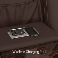 Seatcraft Omega Sofa Leather Gel, Powered Headrest, Power Recline, Black or Brown