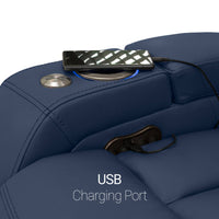 Seatcraft Republic Sofa Italian Leather, Powered Headrest, Power Recline