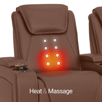 Paladin Italian Leather Heat & Massage Home Theater Seating