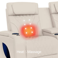 Armada LT HeatZeroᵀᴹ Italian Leather Home Theater Sofa