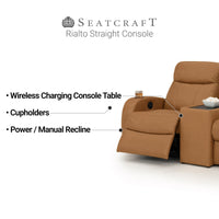 Rialto Italian Leather Console Table Home Theater Seating
