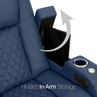 Seatcraft Anthem Sofa Italian Leather, Powered Headrest, Power Recline