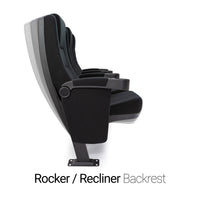 Seatcraft Zenith Movie Seats, Fabric, Black