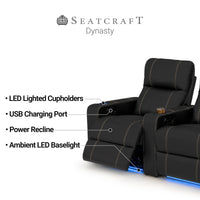 Dynasty Leather Gel Home Theater Seating