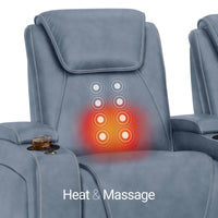 Paladin Italian Leather Heat & Massage Home Theater Seating