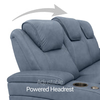 Seatcraft Concerto Heat & Massage Sofa, Italian Leather, Powered Headrest, Powered Lumbar, Power Recline