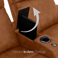 Julius Italian Leather Big & Tall Home Theater Seats