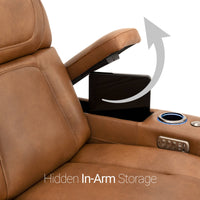 Endeavour HeatZeroᵀᴹ Italian Leather Home Theater Sofa