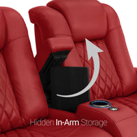 Diamante Chaise CoolZeroᵀᴹ Italian Leather Home Theater Seating