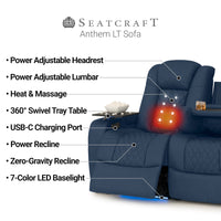 Anthem LT HeatZeroᵀᴹ Italian Leather Home Theater Sofa