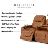Seatcraft Colosseum Big & Tall Home Theater Sofa