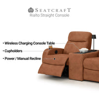 Rialto Italian Leather Console Table Home Theater Seating