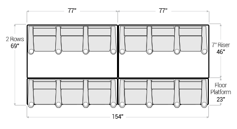 2 Row of 6 154.0"