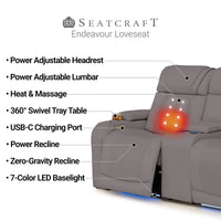 Endeavour HeatZeroᵀᴹ Italian Leather Home Theater Loveseat