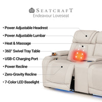 Endeavour HeatZeroᵀᴹ Italian Leather Home Theater Loveseat