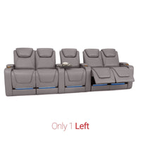 Equinox Gray BACKROW Theater Seating® Row of 5 Dual Loveseats