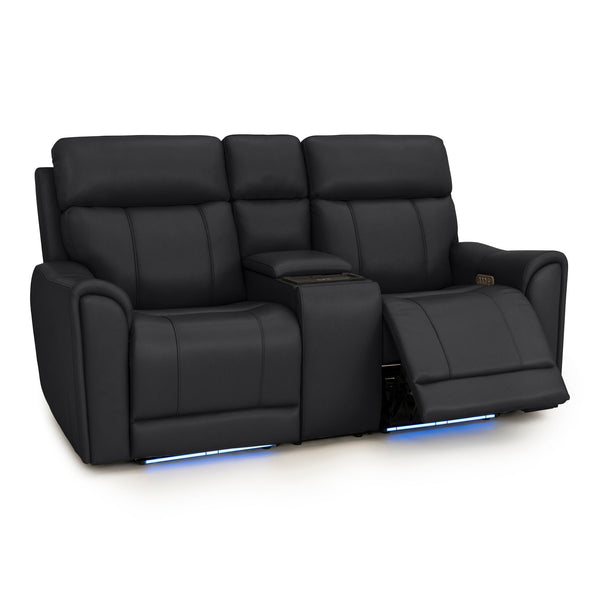 Trivanta HeatZeroᵀᴹ Italian Leather Home Theater Loveseat