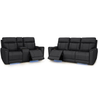 Trivanta HeatZeroᵀᴹ Italian Leather Home Theater Sofa & Loveseat