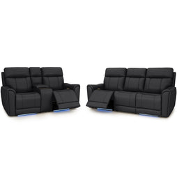 Trivanta HeatZeroᵀᴹ Italian Leather Home Theater Sofa & Loveseat