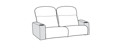 Row of 2 Loveseat 60.0"