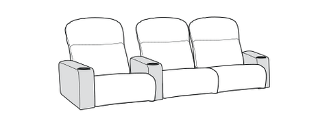 Row of 3 Right Loveseat 90.0"
