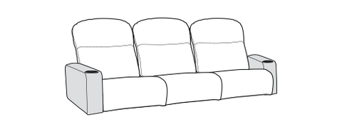 Row of 3 Sofa 84.0"