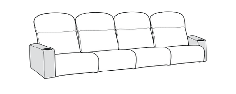 Row of 4 Sofa 108.0"