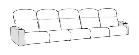 Row of 5 Sofa 132.0"