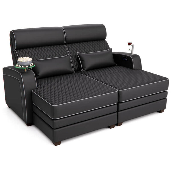 Haven Media Room Sectional Sofa with Chaise