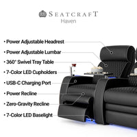 Cavallo Haven CoolZeroᵀᴹ Power Recliner Home Theater Seating