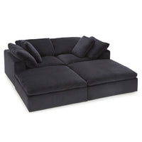 Seatcraft Heavenly Modular Sofa Fabric, Black, or Brown