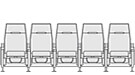 Row of 5 Standard 124.5"
