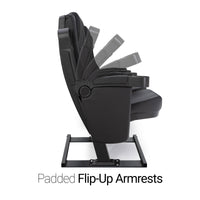 Seatcraft Montago Free-Standing Base Movie Seats, Vinyl, Black