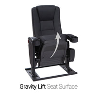 Seatcraft Montago Free-Standing Base Movie Seats, Vinyl, Black