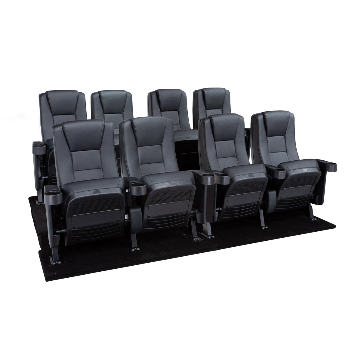 Seatcraft Montago 2 Row Riser Package, Vinyl, Black