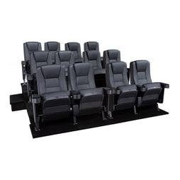 Seatcraft Montago 3 Row Riser Package, Vinyl, Black