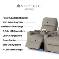 Monterey CoolZeroᵀᴹ Fabric Home Theater Room Seating