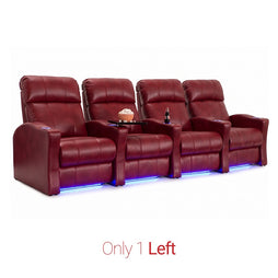 Seatcraft Napa Scarlet Row of 4 Spacesaver Home Theater Seating
