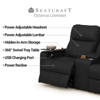 Seatcraft Octavius Big & Tall Home Theater Loveseat