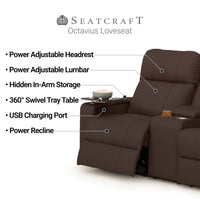 Seatcraft Octavius Big & Tall Home Theater Loveseat