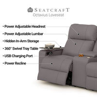 Seatcraft Octavius Big & Tall Home Theater Loveseat